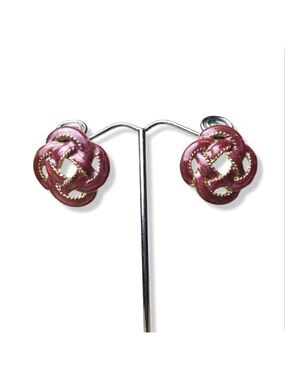 𝅺Vintage Enamel Pierced Earrings